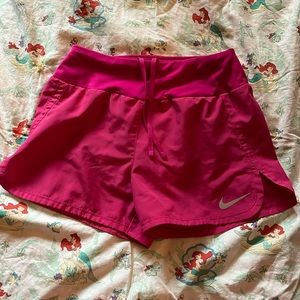Nike hot pink running shorts